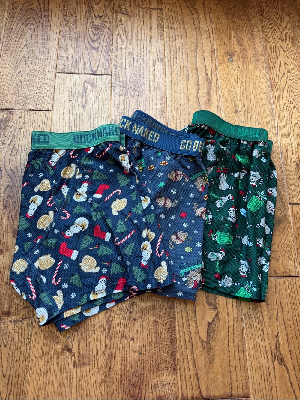 Mens’s Large Duluth Trading Co Buck Naked Boxer Briefs 3 Pair holiday Christmas